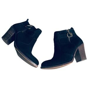 Lucky Brand 'Everalda' Women's 9 Suede Ankle Bootie Black Fall